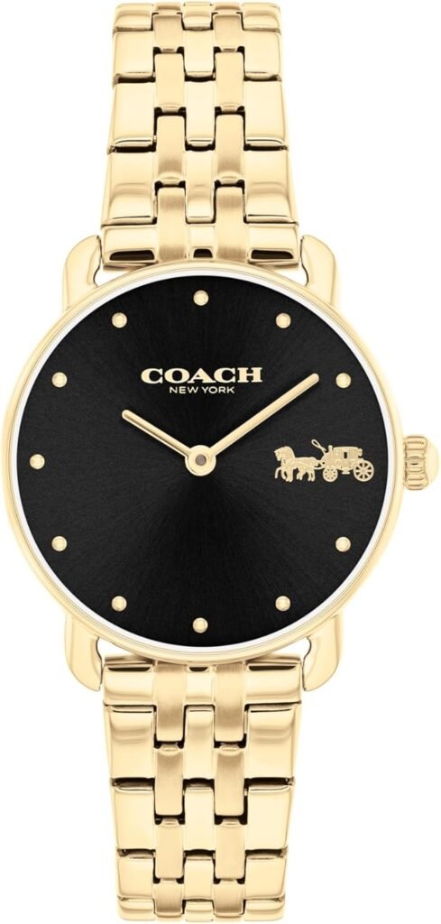 Coach Elliot Womens Watch - 2H Quartz Watch with Link Bracelet - Water Resistant 3 ATM/30 Meters - Premium Fashion - Classic Minimalist Design for Everyday Wear - 28mm (Small)