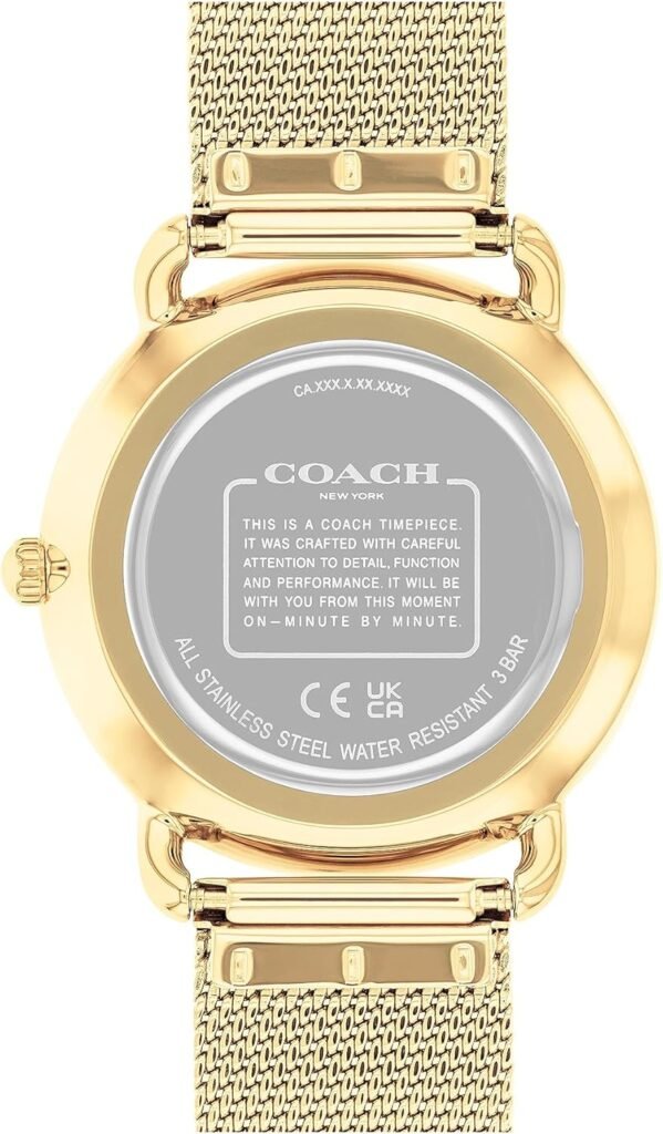 Coach Elliot Womens Watch | Elegant and Sophisticated Stles Combined | Premium Quality Timepiece for Everyday Wear | Water Resistant | (Model 14504208)