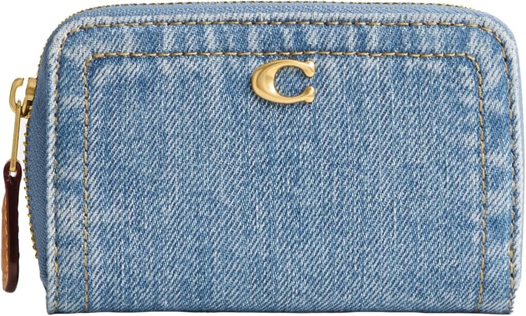 Coach Small Zip Around Card Case, Indigo