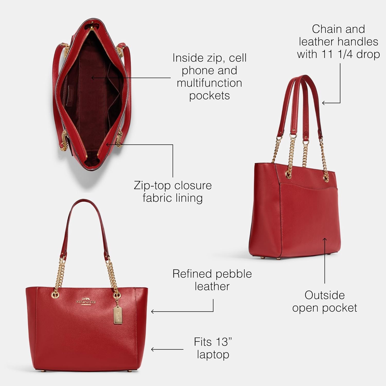 Coach Womens Cammie Chain Tote Review