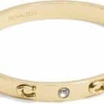 Coach Womens Signature C Logo Hinged Bangle Bracelet 150x150