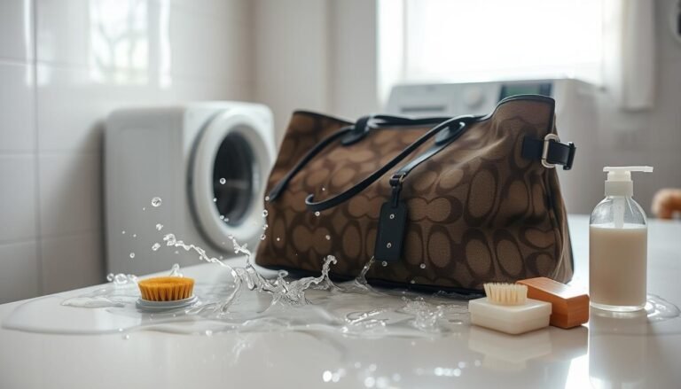 can i put my coach bag in the washer