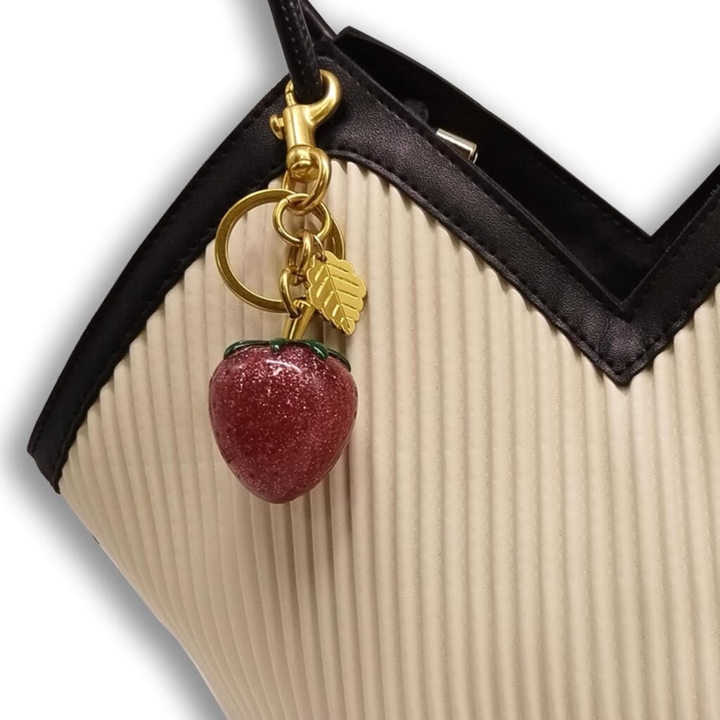Cherry Bag Charm Keychain, Cute Cherry Charms for Purses and Bags, Cherry Keychains Accessory for Women