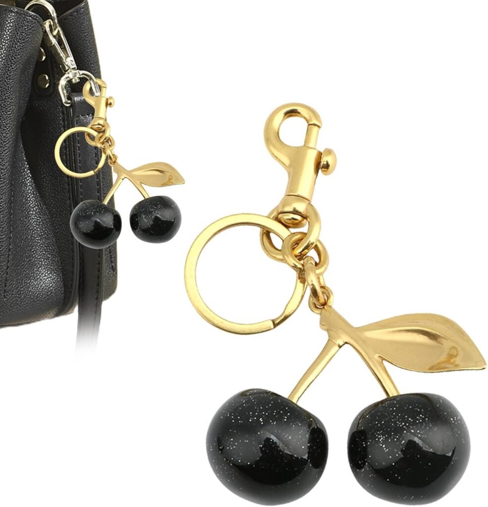 Cherry Bag Charms Keychain Car Cherry Accessories keychian, Cute Cherry Purse Charms Gifts for Women