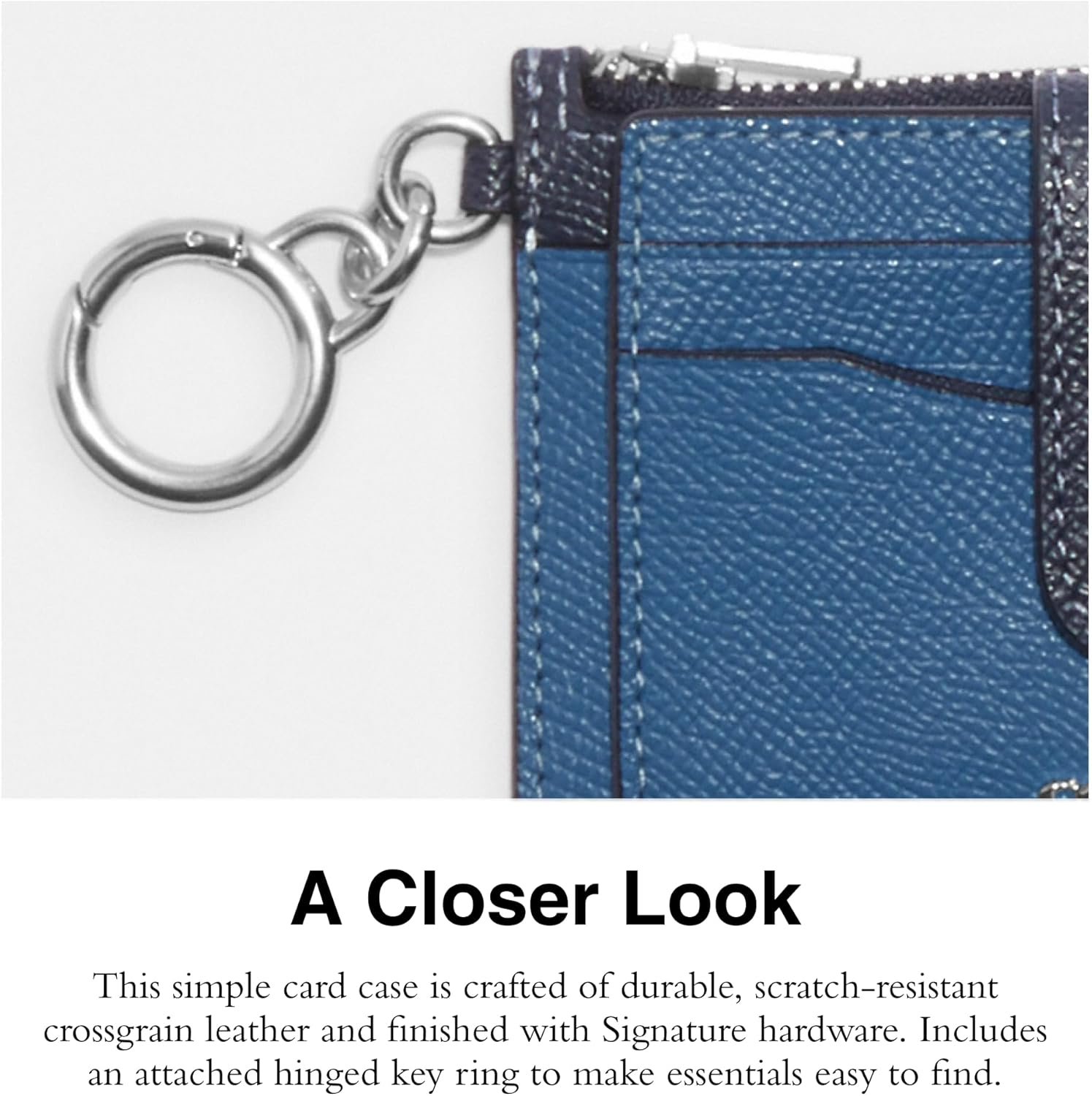 Coach Contrast Trim Attachment Card Case 1