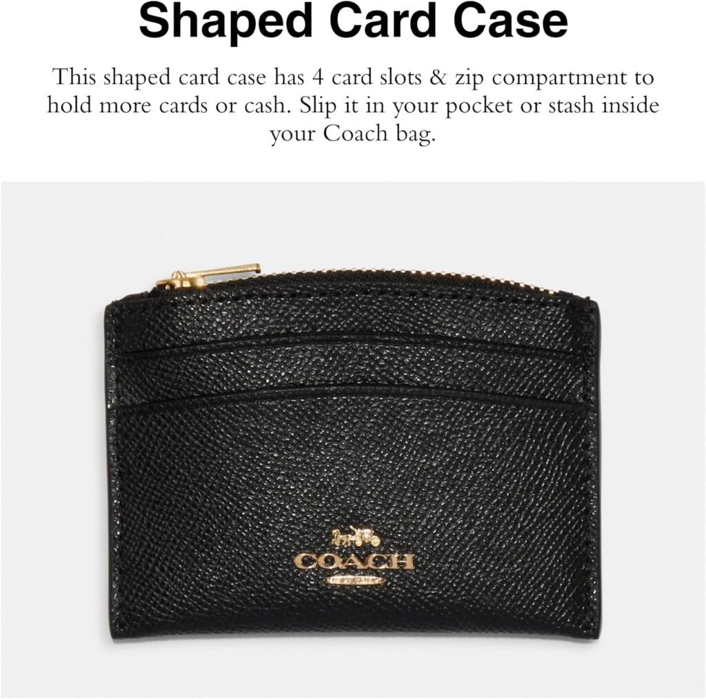 Coach Crossgrain Leather Shaped Card Case