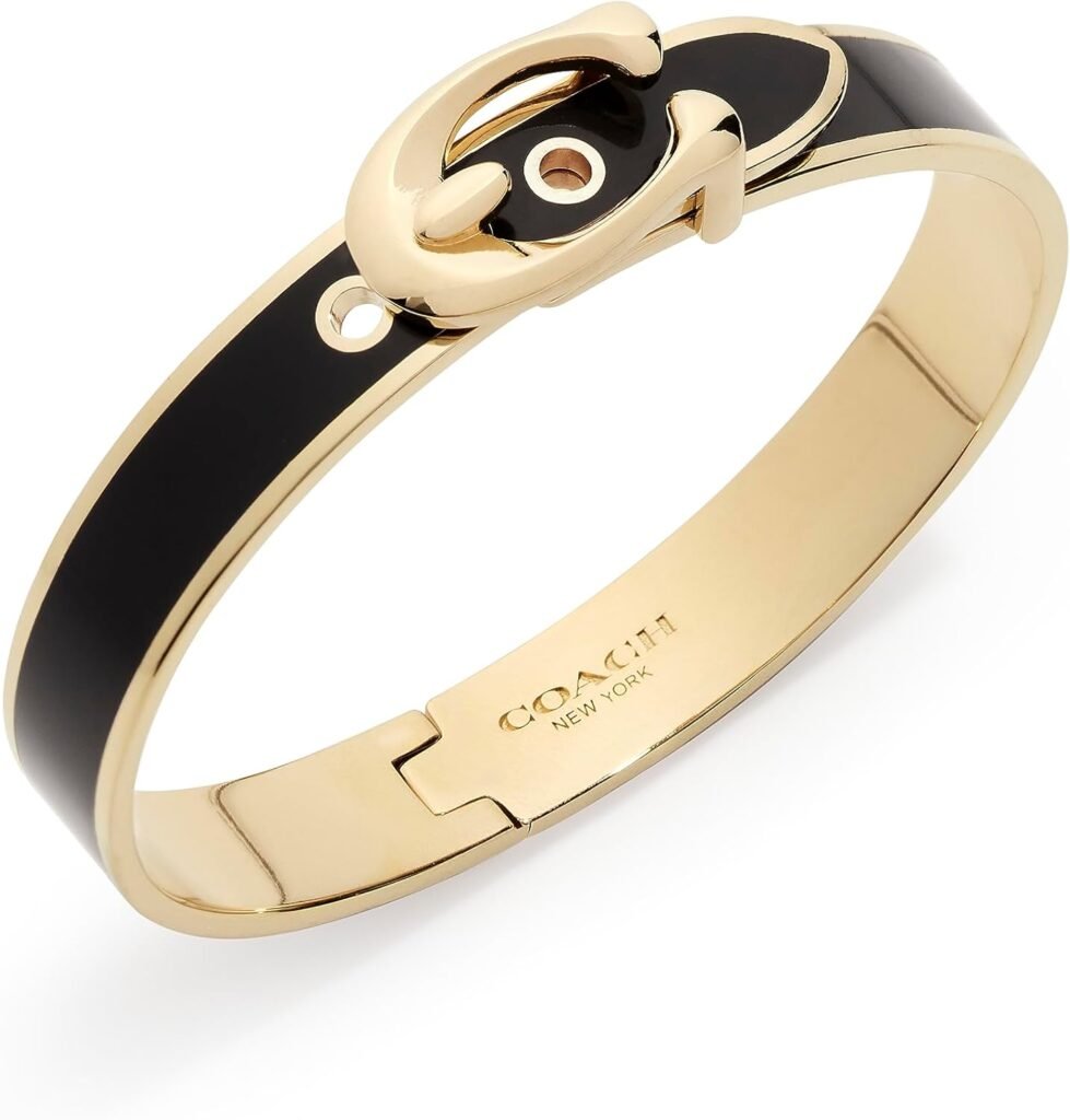 Coach Enamel Hinge Buckle Bangle Bracelet
