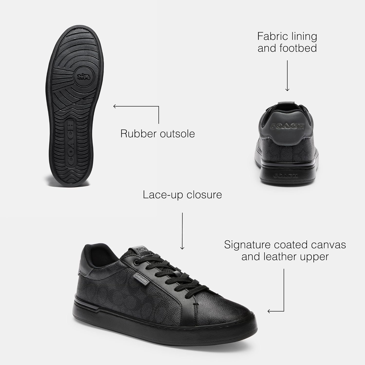 Coach Mens Lowline Signature Low Top 3