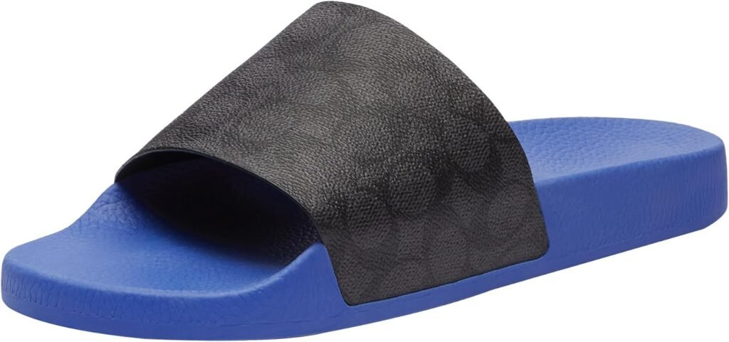 Coach Mens Signature Coated Canvas Pool Slide