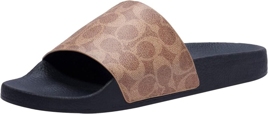 Coach Mens Signature Coated Canvas Pool Slide