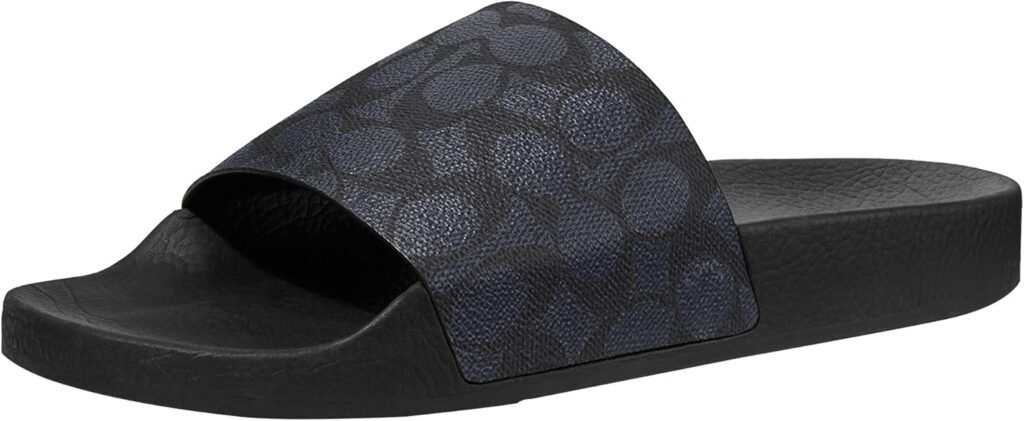 Coach Mens Signature Coated Canvas Pool Slide