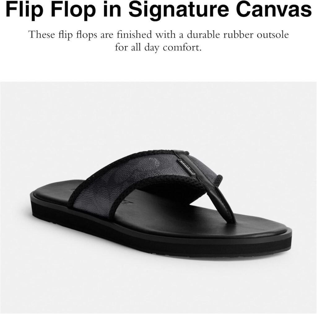 Coach Mens Signature Flip Flop