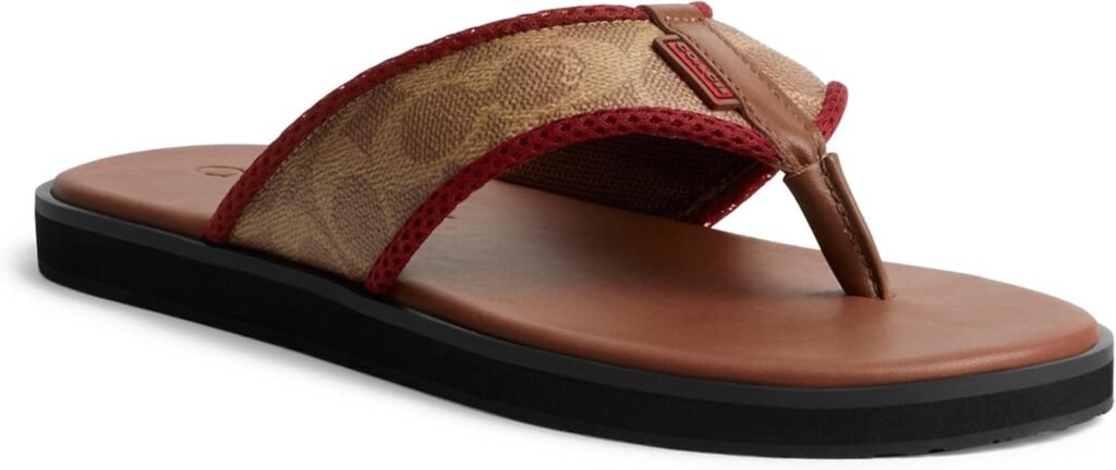 Coach Mens Signature Flip Flop