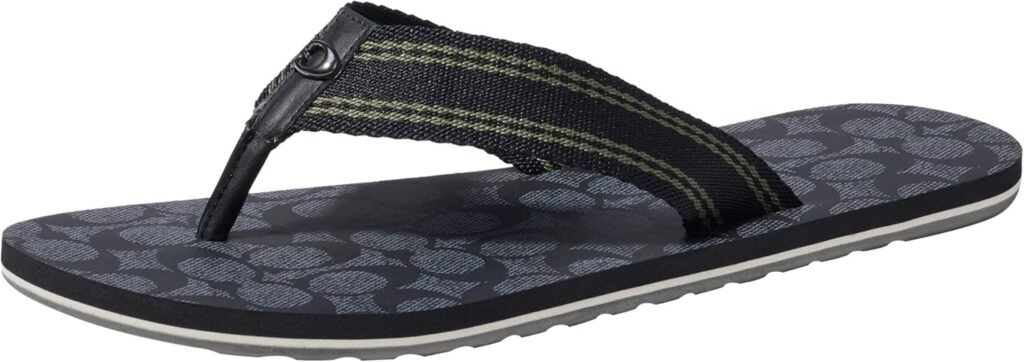Coach Mens Signature Webbing Flip Flop