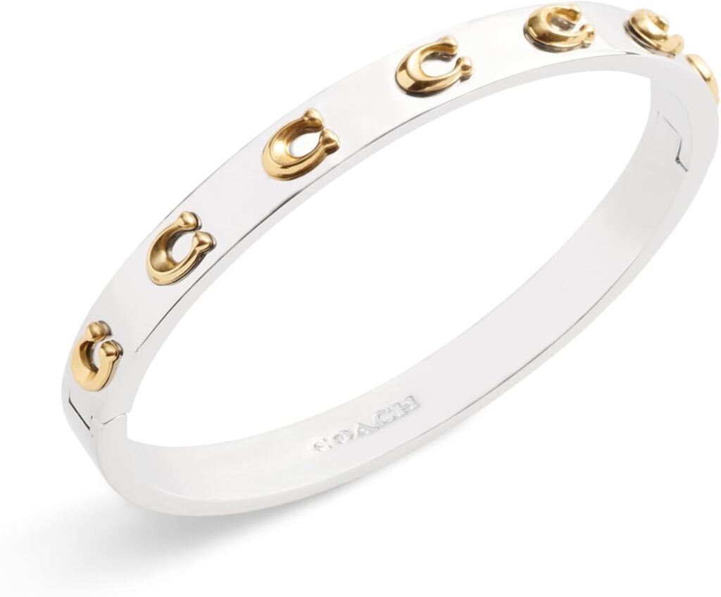Coach Pegged C Logo Hinged Bangle Bracelet