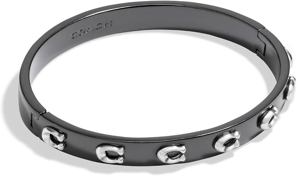 Coach Pegged C Logo Hinged Bangle Bracelet