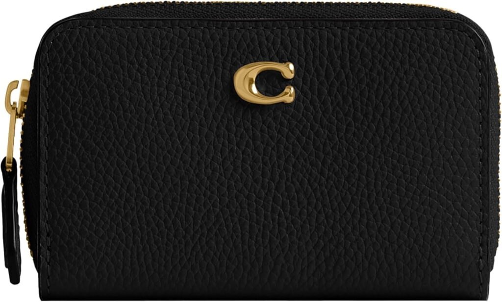Coach Small Zip Around Card Case Black 1024x617