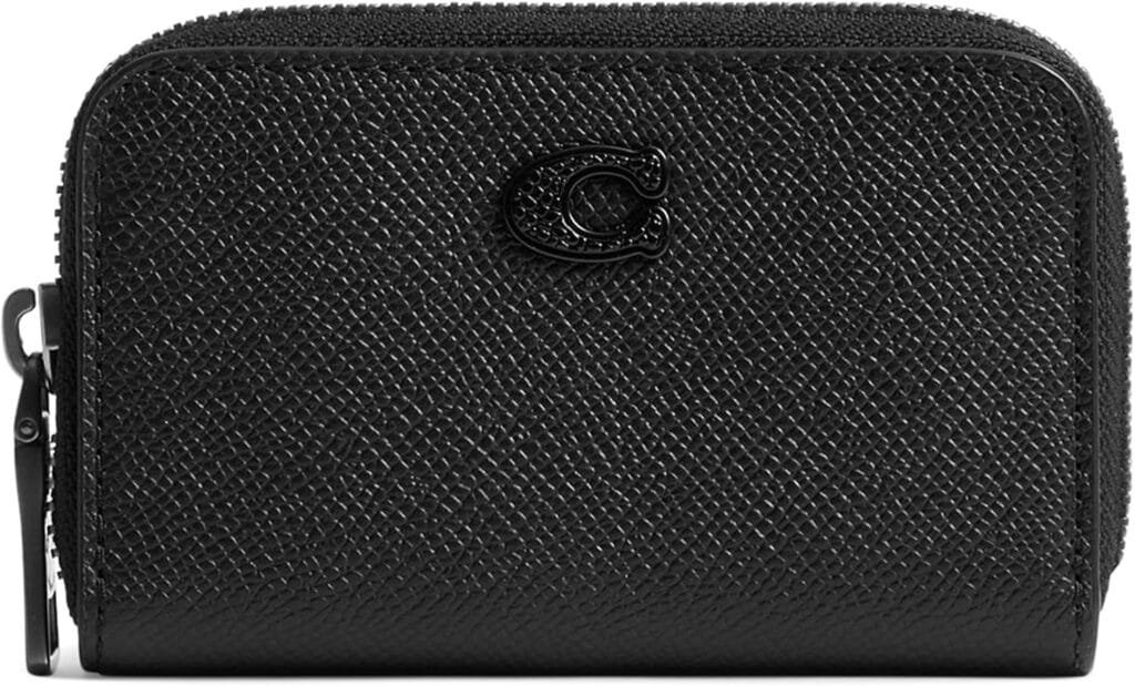 Coach Small Zip Around Card Case, Black