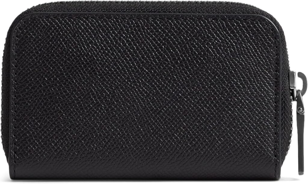 Coach Small Zip Around Card Case, Black