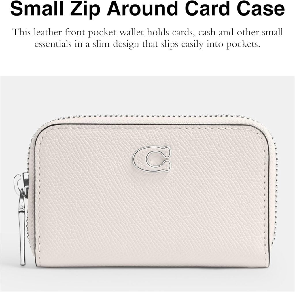 Coach Small Zip Around Card Case Chalk 1 1024x1014