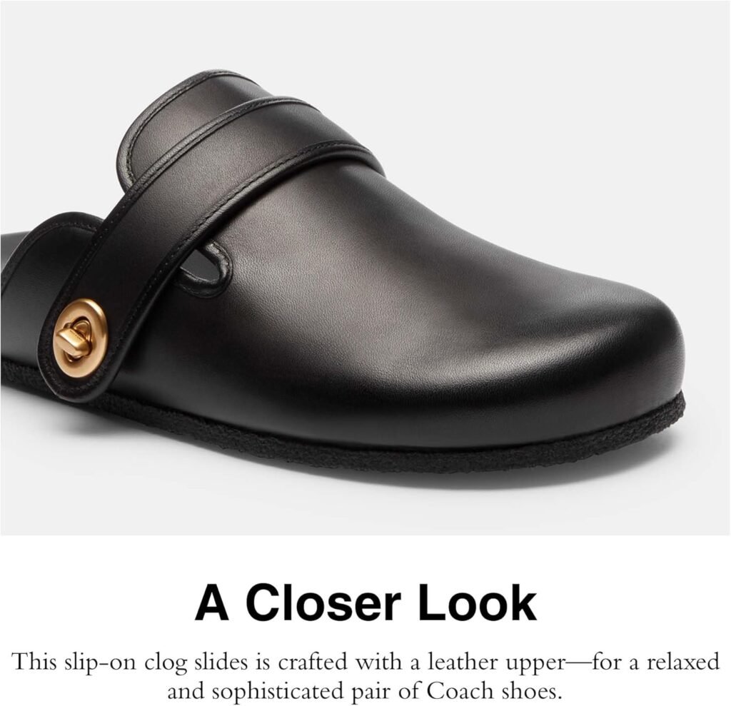 Coach Womens Blake Leather Clog Coach Womens Blake Leather Clog