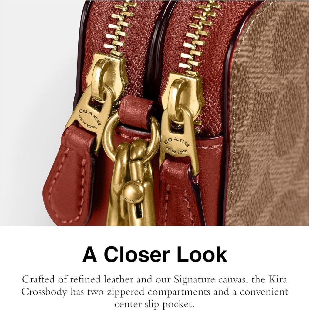 Coach Womens Colorblock Coated Canvas Signature Kira Crossbody