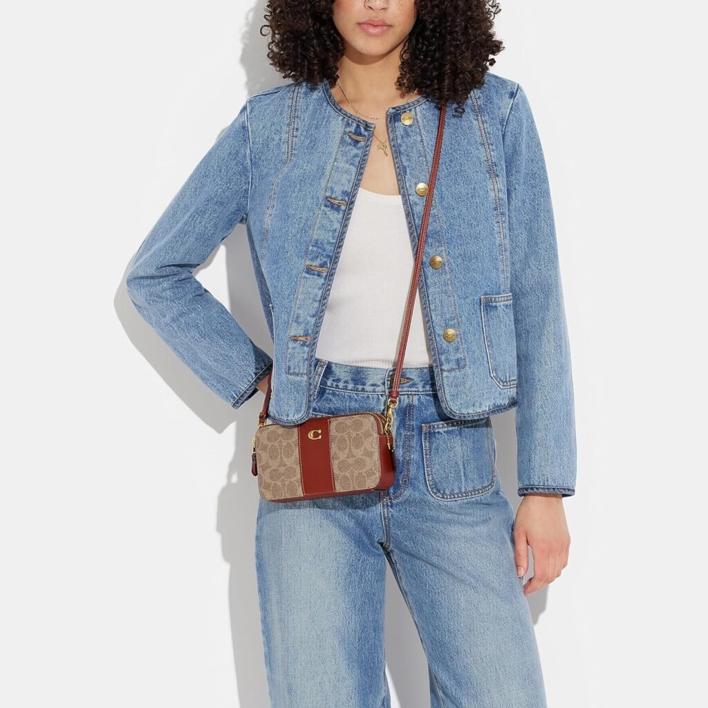 Coach Womens Colorblock Coated Canvas Signature Kira Crossbody