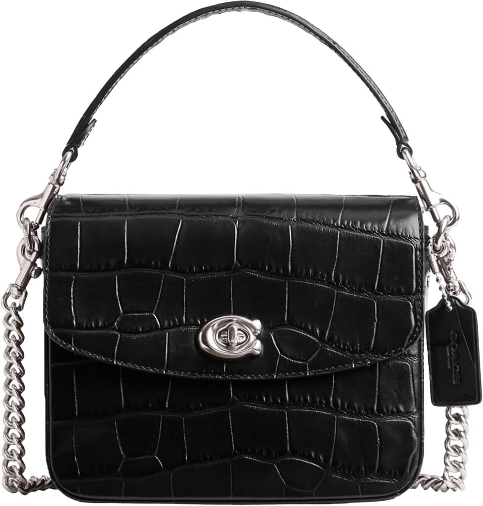 Coach Womens Embossed Croc Cassie Crossbody 19 Bag