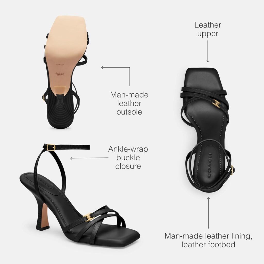 Coach Womens Kelsey Leather Sandal