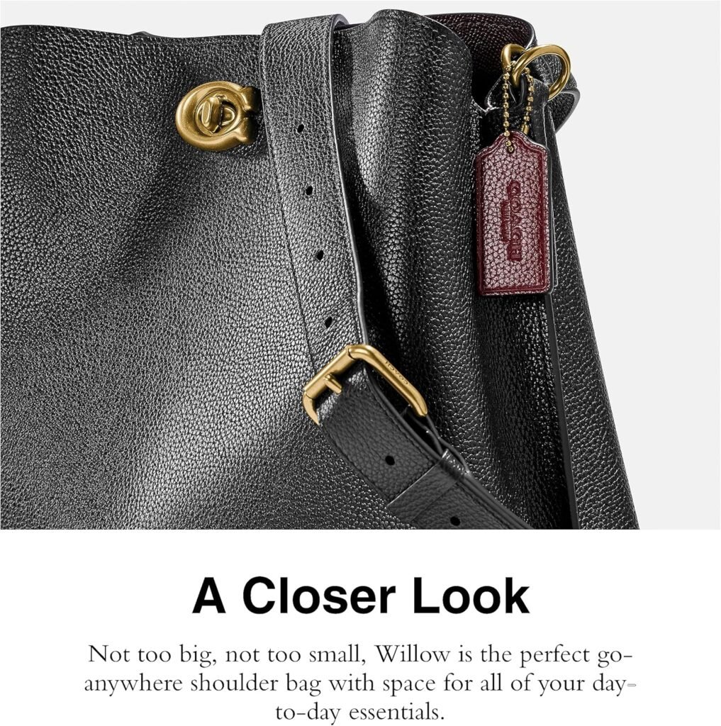 Coach Womens Polished Pebble Leather Willow Shoulder Bag