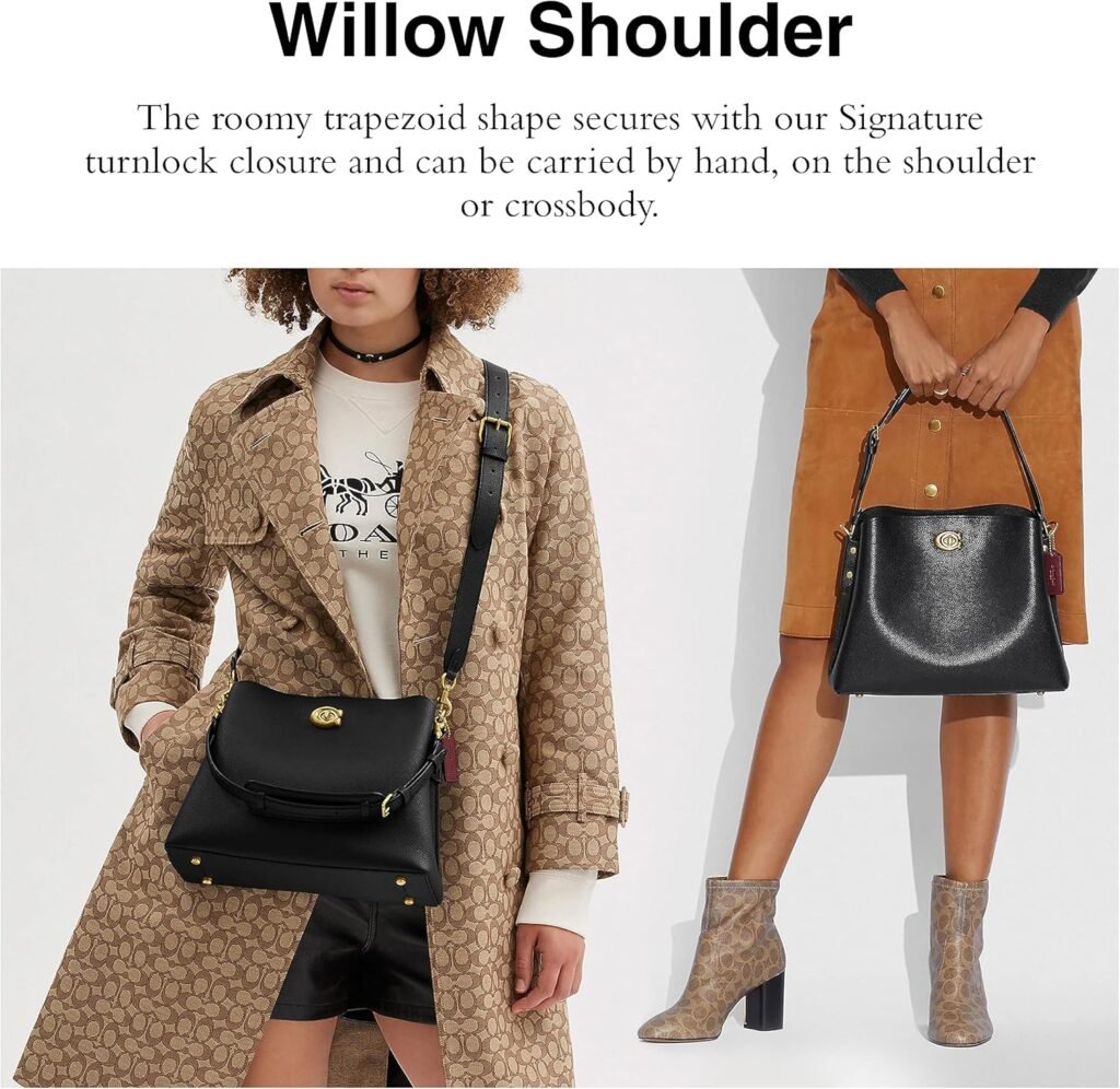 Coach Womens Polished Pebble Leather Willow Shoulder Bag