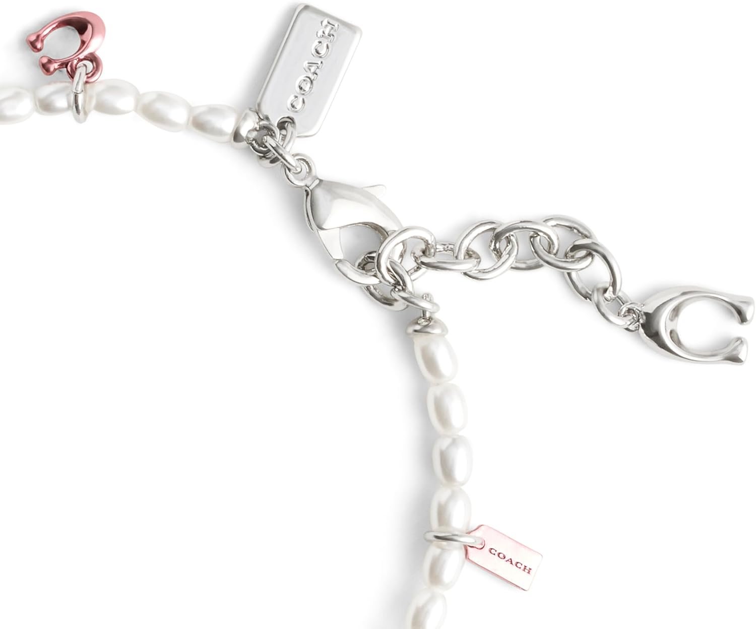 Coach Womens Signature Bowtique Mini Charm Pearl Bracelet 3