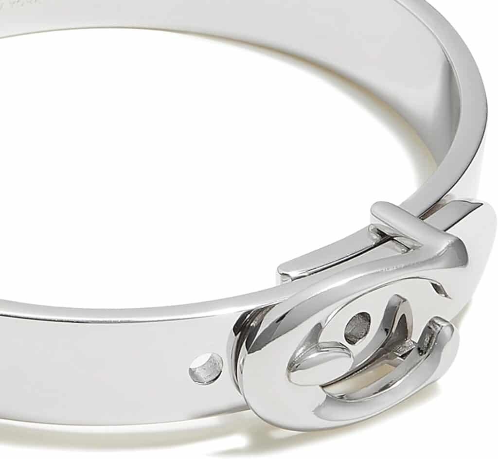 Coach Womens Signature C Buckle Bangle Bracelet