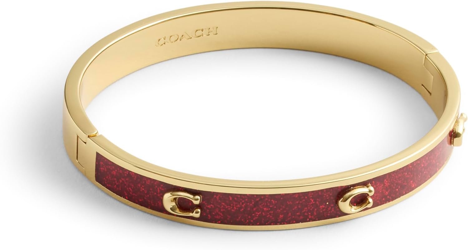 Coach Womens Signature C Glitter Bangle Bracelet 2
