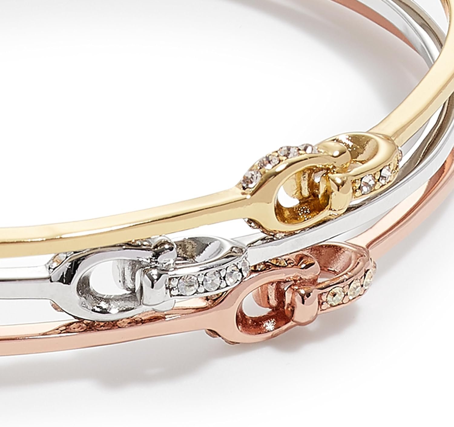 Coach Womens Signature C Logo Bangle Bracelet Set 1
