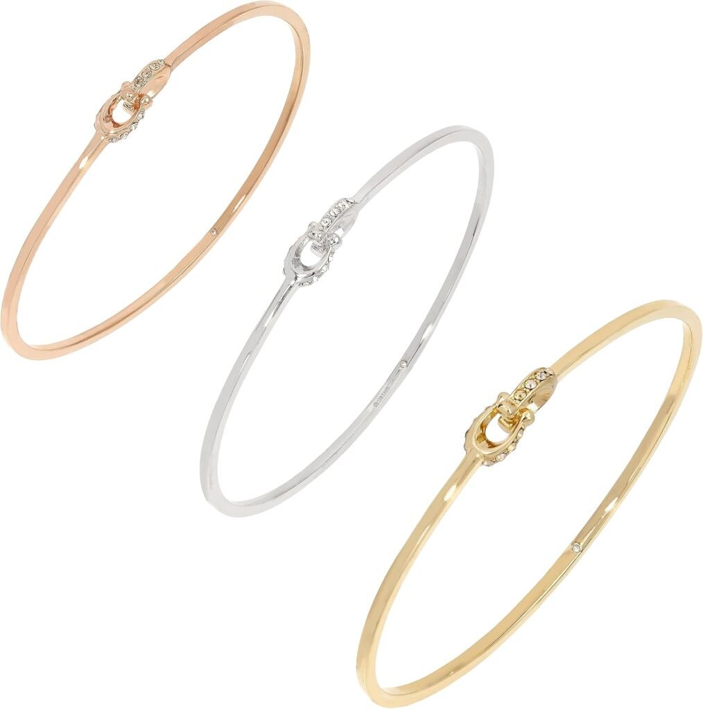 Coach Womens Signature C Logo Bangle Bracelet Set