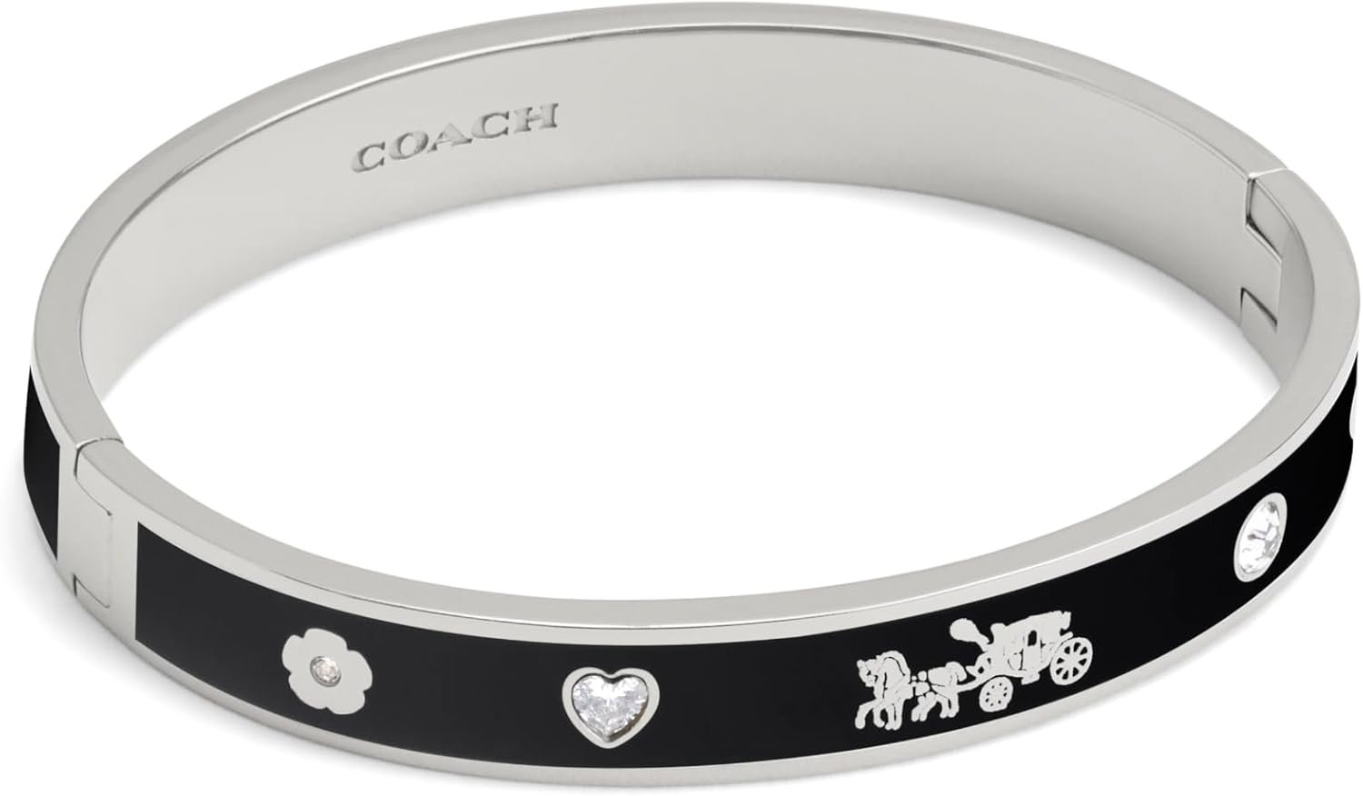 Coach Womens Signature Horse Carriage Bangle Bracelet 4