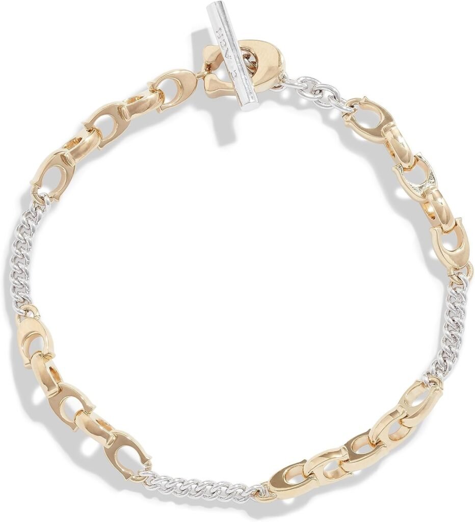 Coach Womens Signature Mixed Chain Bracelet