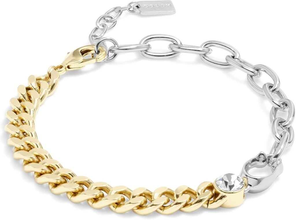 Coach Womens Signature Mixed Chain Bracelet