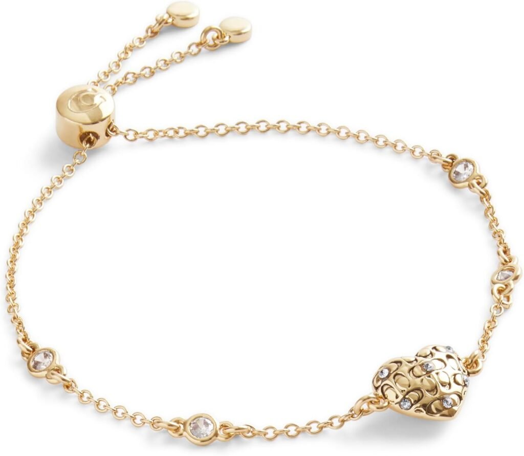 Coach Womens Signature Quilted Heart Slider Bracelet 1024x890