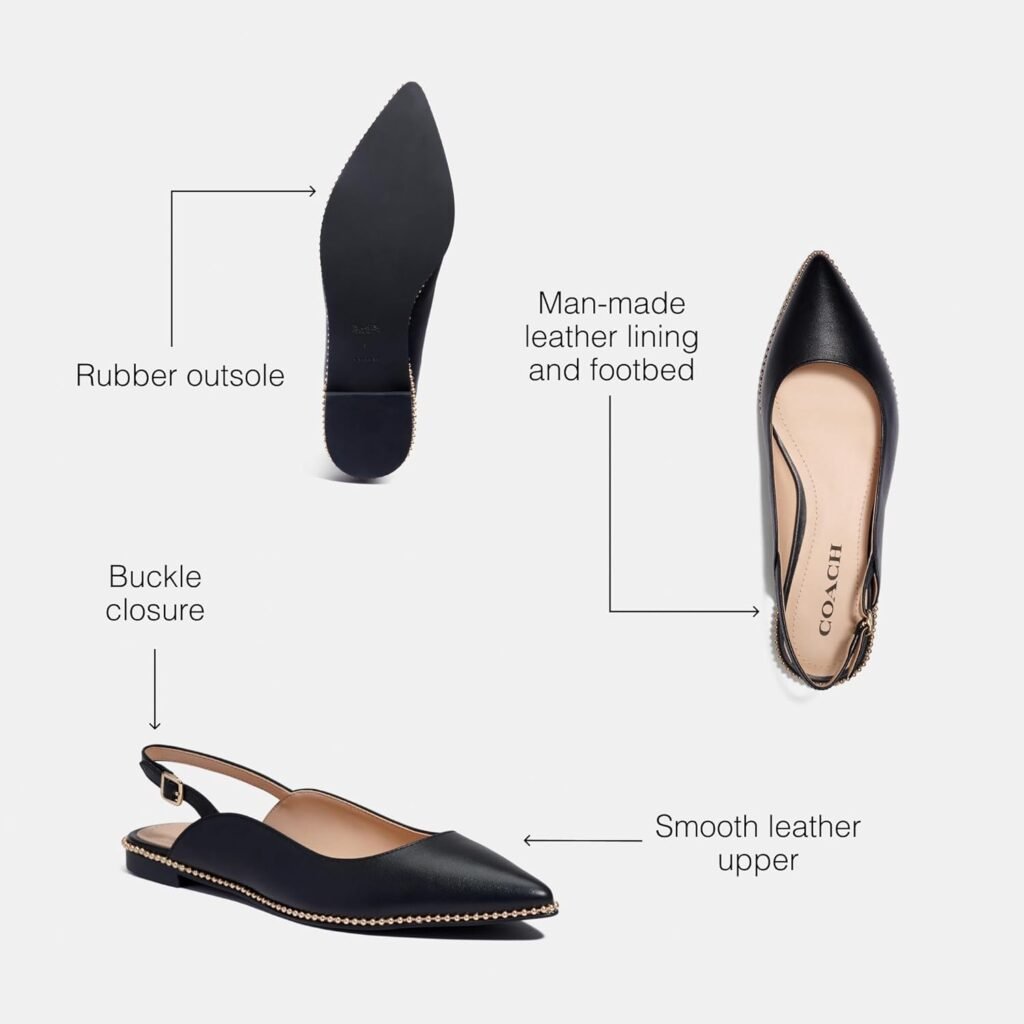 Coach Womens Vae Leather Skimmer