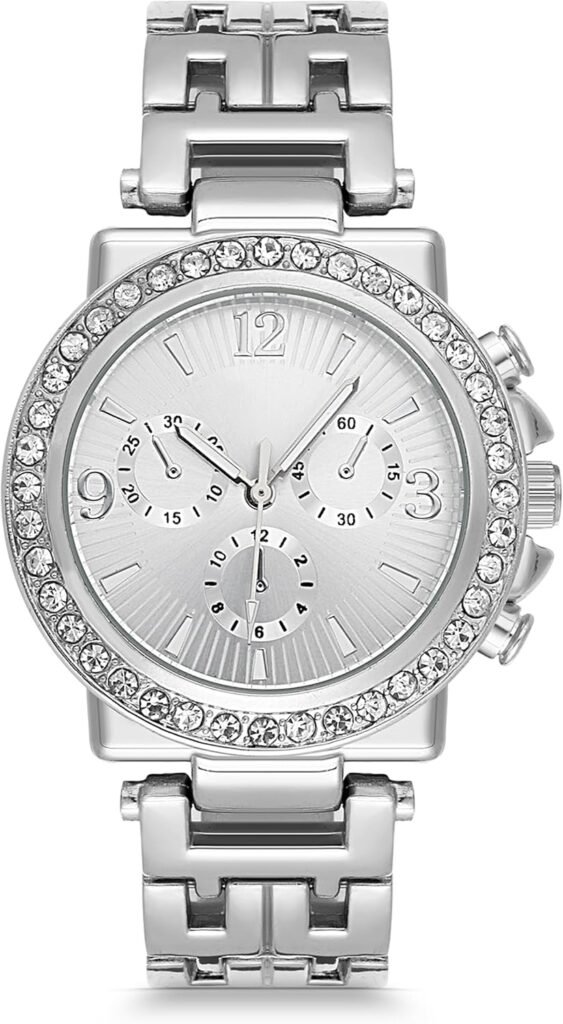 Gold Watch and Gold Bracelets for Women, Womens Watch with Gold Bracelet Set, Wrist Watches with Gold Bangles for Women