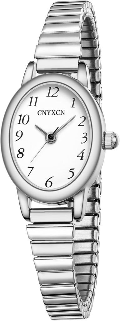 Gold Watches For Womeneasy Reading Analog Watch With Stainless Steel Expansion Bandwater Resistant 2 384x1024