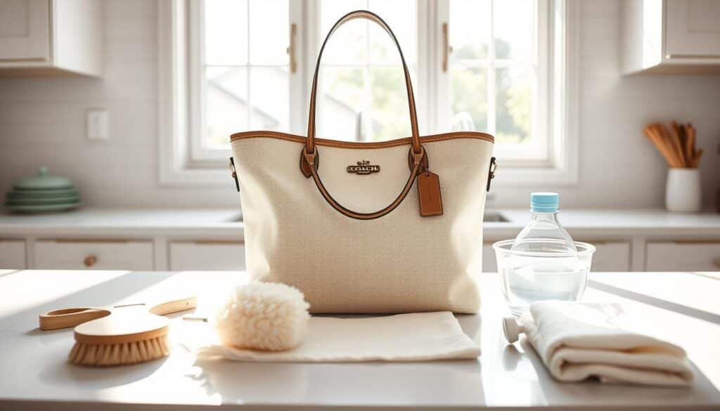 how to clean a coach canvas bag