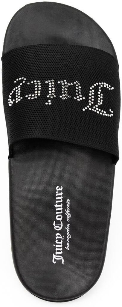 Juicy Couture Slide Sandals, Beach Flats for Women, Summer Shoes