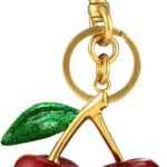 Minkars Cherry Bag Charm Cherry Keychain Accessory Purse Charm 150x150