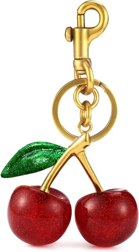 Minkars Cherry Bag Charm Cherry Keychain Accessory Purse Charm 568x1024
