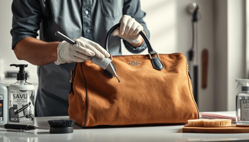 professional suede bag cleaning