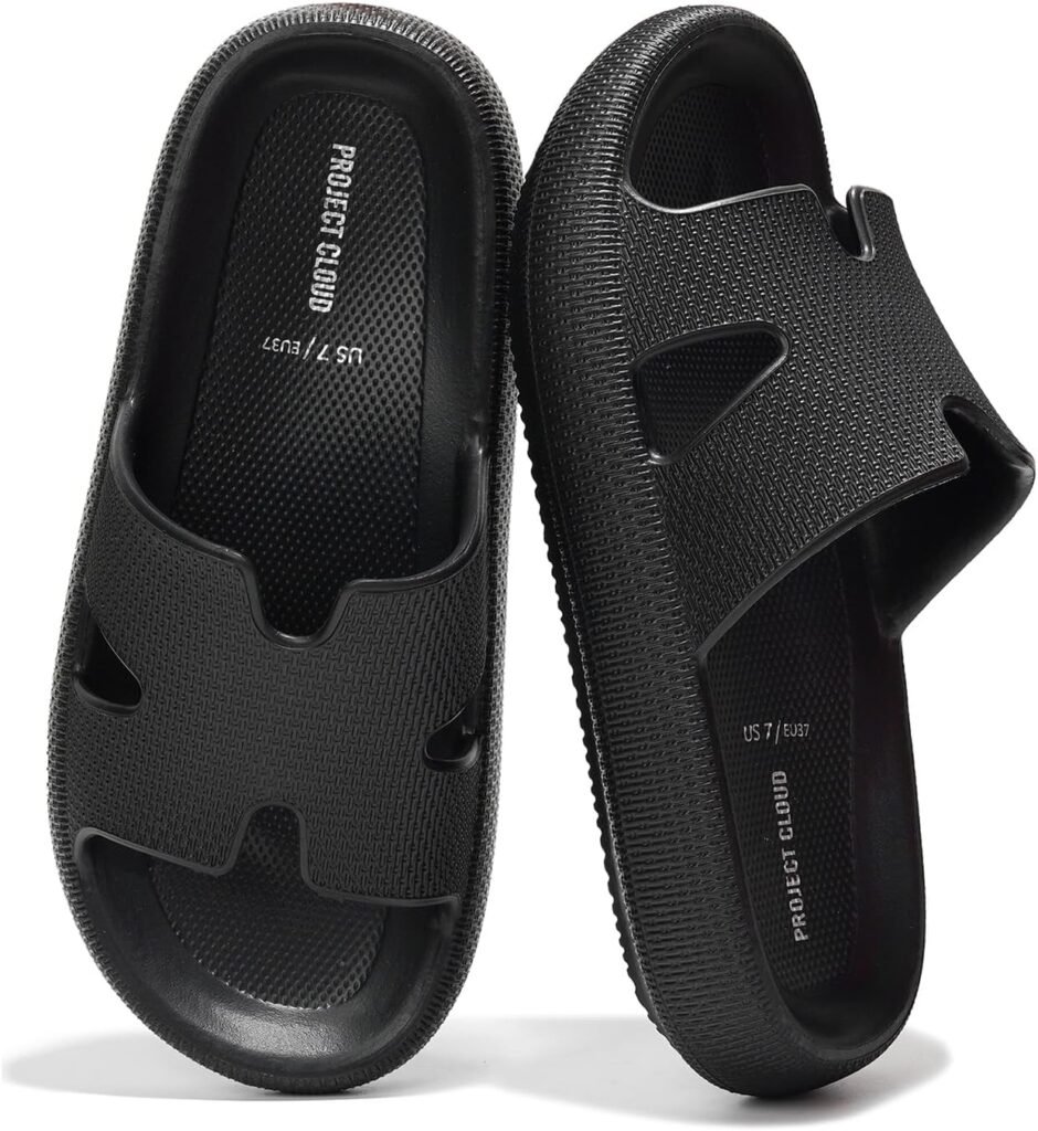 Project Cloud Womens Sandals Cloud Recovery Sandals Women Memory Foam Slippers for Women, Cushioned Womens Slippers, Non-Slip Beach Essentials Slides for Women (PillowStrap)