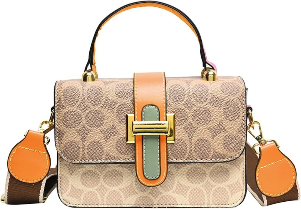 Small Crossbody Bags for Women - Artificial Leather Purse Handbag - Fashion Design - Golden Buckle Small Crossbody Bags for Women - Artificial Leather Purse Handbag - Fashion Design - Golden Buckle